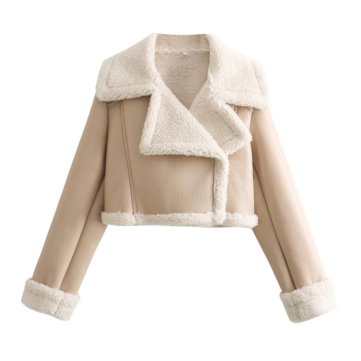 Fur Integrated Short Street Hot Girl Motorcycle Clothing Coat - Bellarte Enchanté Fur Integrated Short Street Hot Girl Motorcycle Clothing Coat